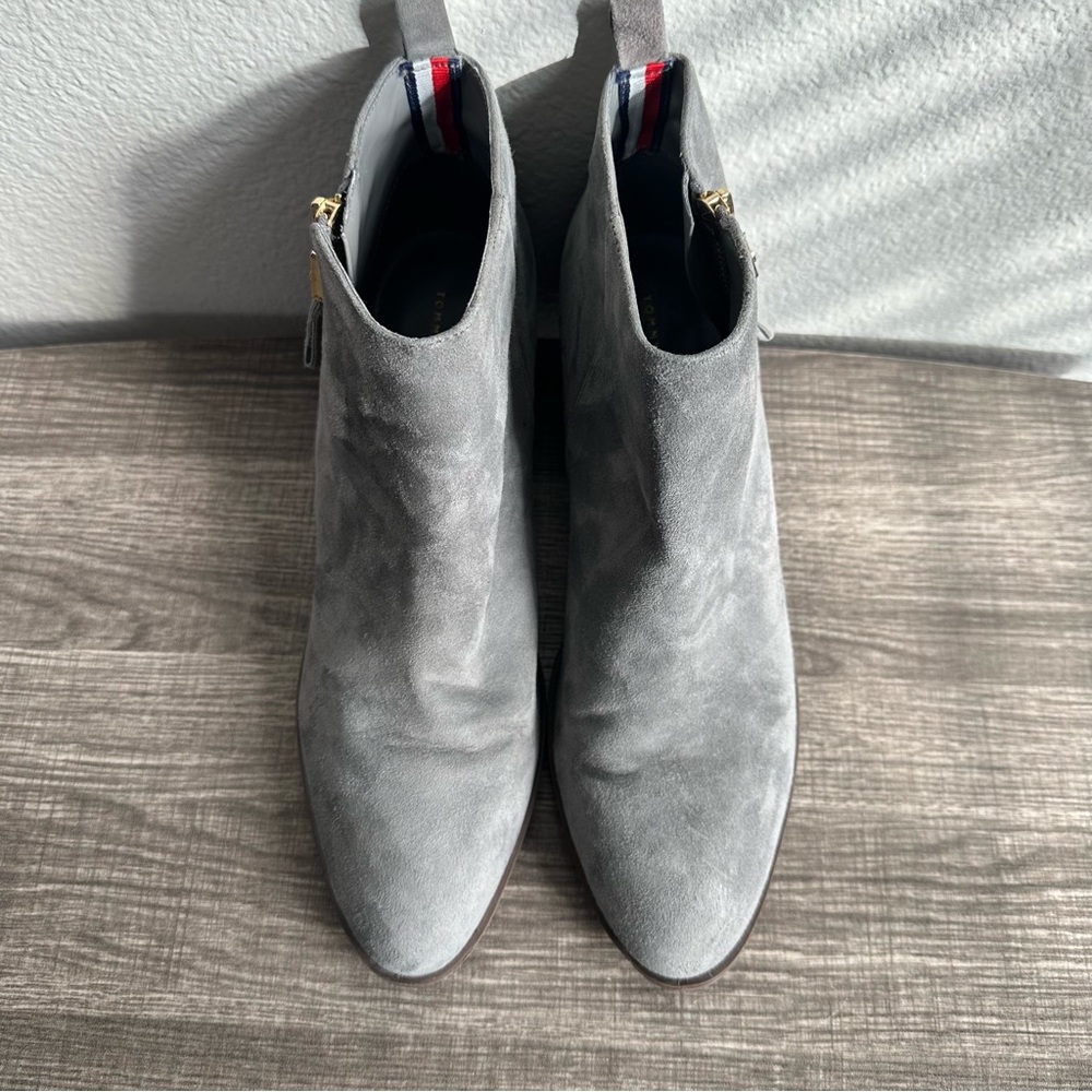 Tommy Hilfiger Gray Leather Suede Anklee Booties Women’s Size 10 - Picture 6 of 11